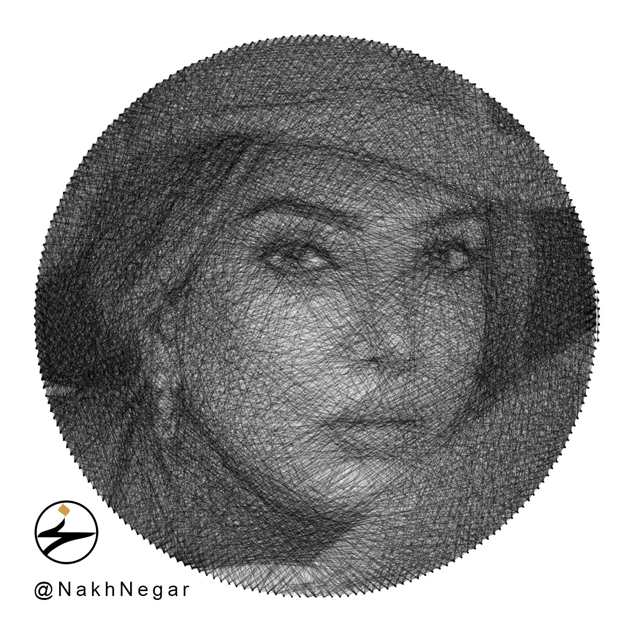 تابلونخ خاص و هنری متین ستوده - نخ نگار - قابی متفاوت، هدیه ای خاص